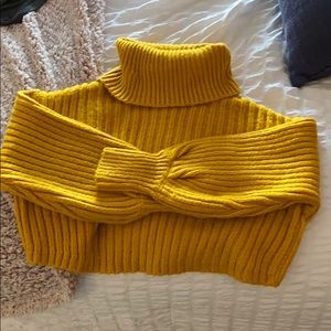 Yellow Cropped Sweater